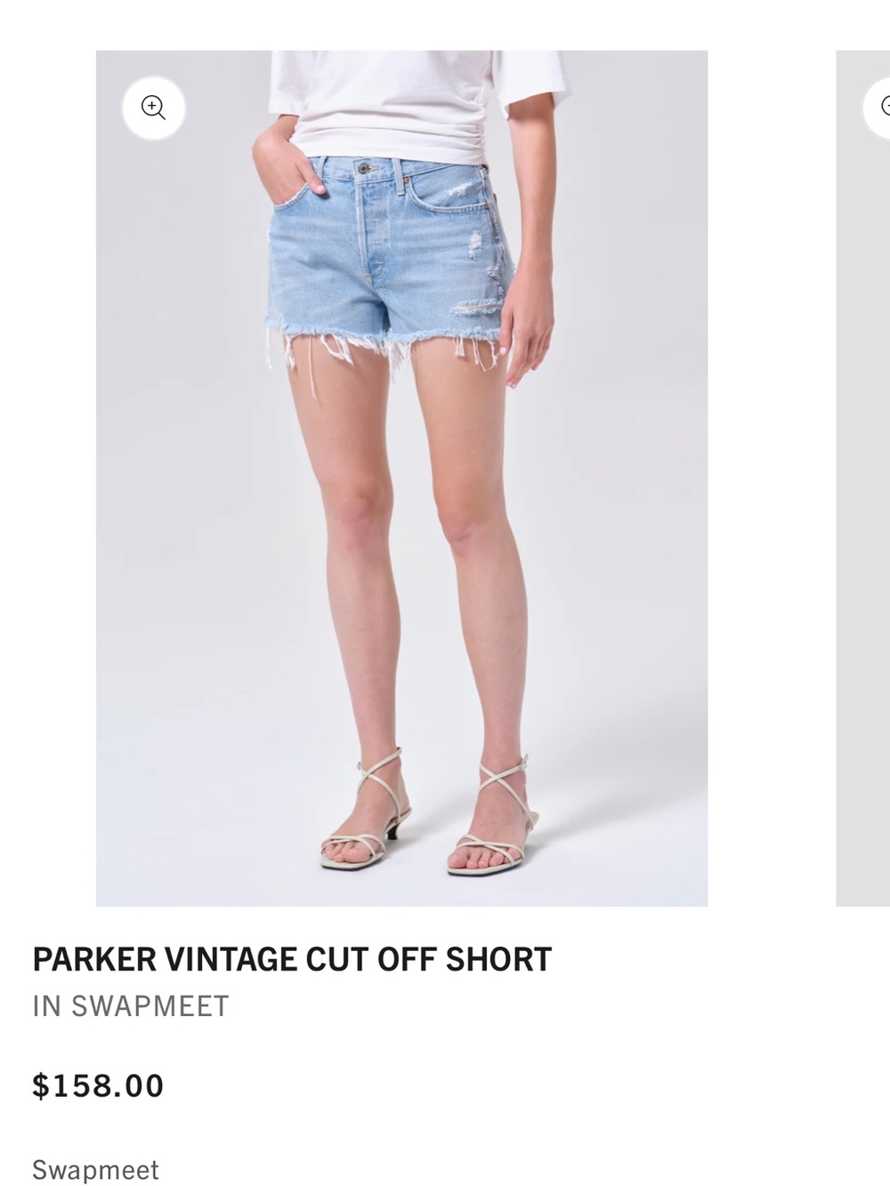 Parker Light Blue Distressed Cut-Off Denim Shorts